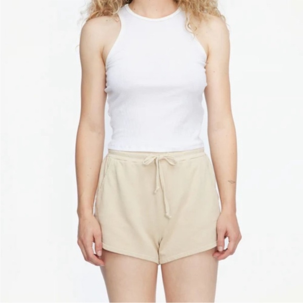 NEW LACAUSA‎ X Revolve Zephyr Shorts Toast - Picture 4 of 11